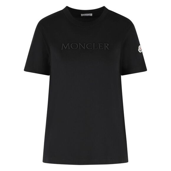 Moncler Black Cotton T-Shirt Women